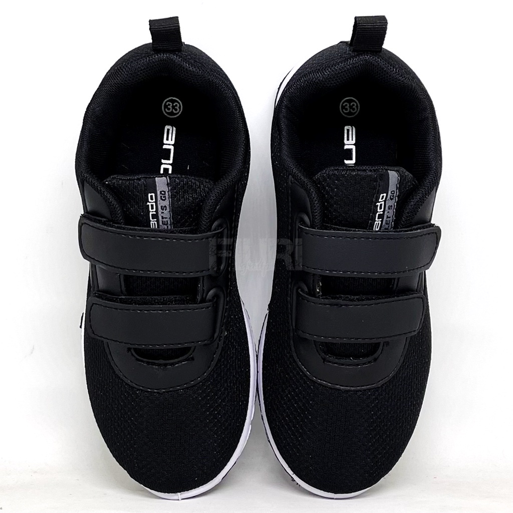 FIURI - ANDO ORIGINAL -  NOELLE LIAM PINO VIANY PEREKAT 29-40 HITAM PUTIH - SNEAKERS KANVAS SOL KARET ANAK KECIL PEREMPUAN LAKI-LAKI - SEPATU KETS LUCU FASHION TRENDY - SEPATU SEKOLAH PAUD TK SD KRETEKAN CEWEK COWOK MURAH PROMO DISKON BONUS KAOS KAKI