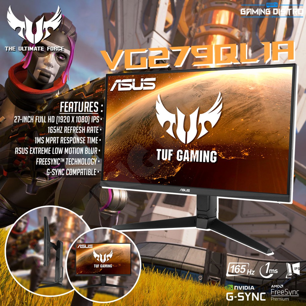Monitor Gaming ASUS TUF VG279QL1A 27 Inch Full HD with 165Hz and 1ms