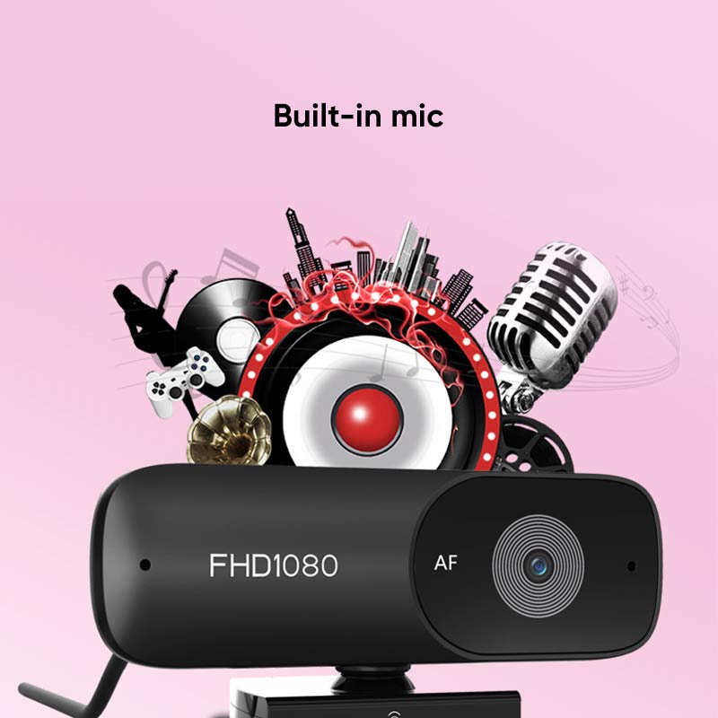 Bepop Webcam 1080P Full HD Dan Mic Untuk PC Laptop