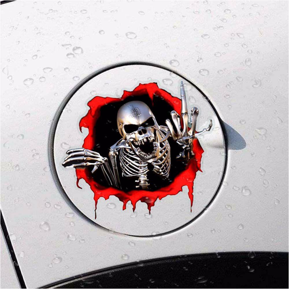 [Elegan] Stiker Mobil 3D Skeleton Mobil Decals Aksesoris Motor Mobil Dekorasi Motor Badge Mobil Styling