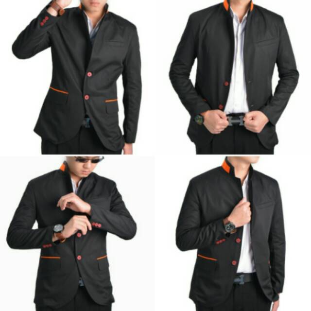 BLAZER PRIA AKITA - Jas Hitam Cowok Keren Murah Grosir Casual Formal Perform Nikah Prewedding Kantor