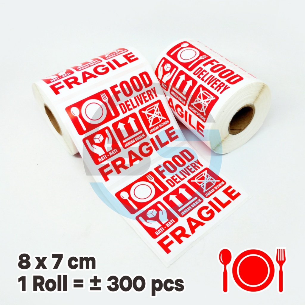 

Stiker Fragile Food Delivery Pengiriman Makanan 8 x 7 cm (1 roll / 300 pcs)