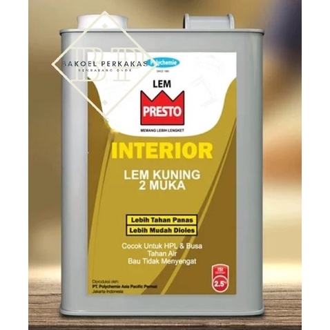 

Lem HPL Interior PRESTO 2.5kg Lem Taco Sheet Vitconsheet Deco PVC Sheet Lem Busa Lem Kuning Indoor