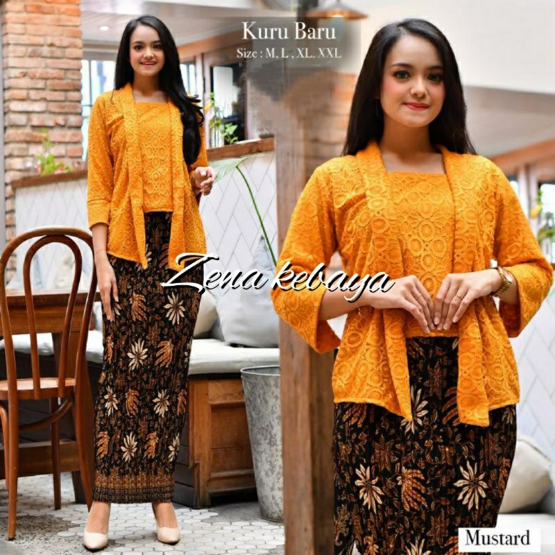 SET KEBAYA KUTU BARU KEBAYA MODERN  KEBAYA WISUDA KEBAYA BRUKAT MODERN