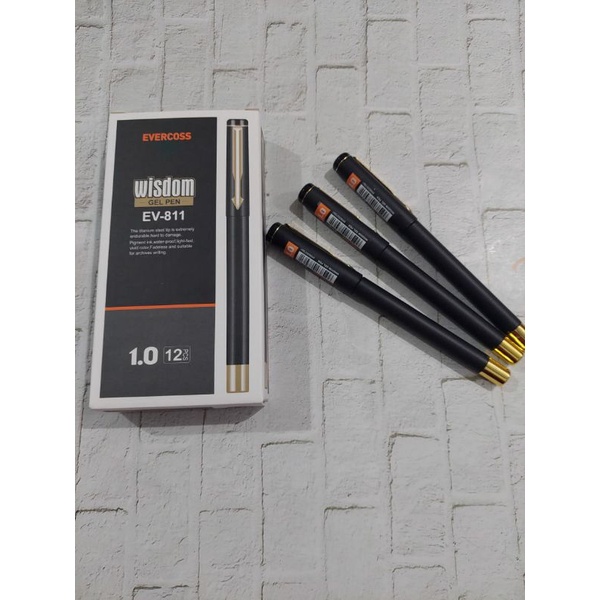 

(12Pc) Bulpen gel Evercoss 1.0mm / Wisdom/ pen gel EV-811