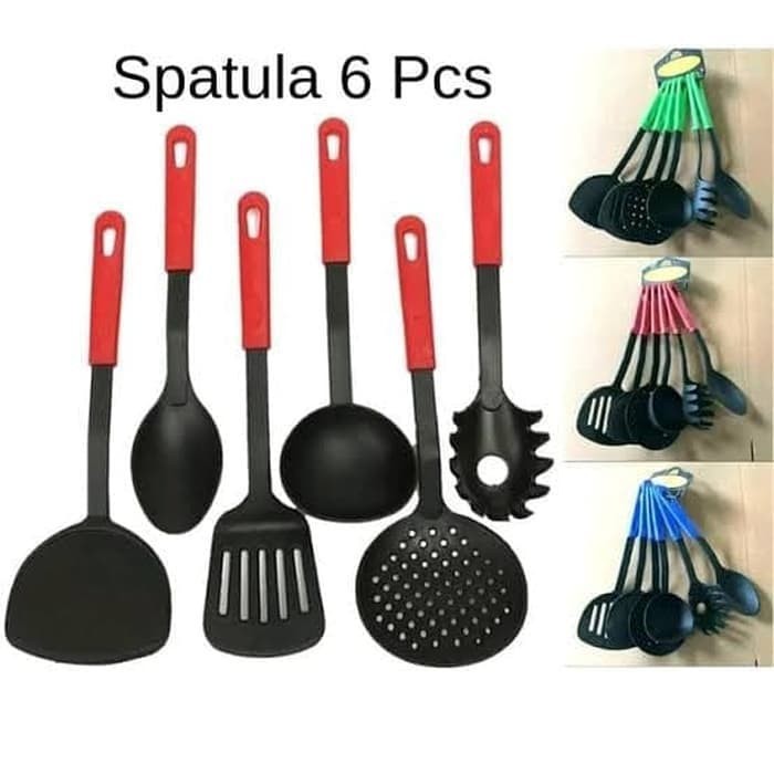 *COD*Spatula Set 6 In 1 - Peralatan Tumis Masak Centong - Kitchen Tool