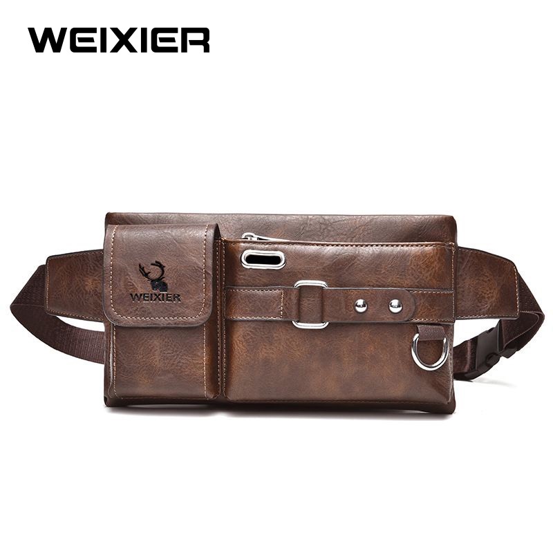 WEIXIER 8110 Tas Selempang Pria Kulit Waistbag Anti Air WK-SBY