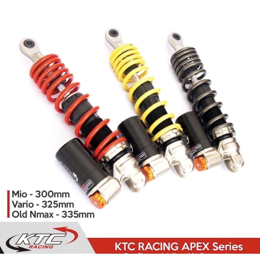 SHOCK SHOCKBREAKER KTC RACING APEX SERIES 300 325MM MIO BEAT VARIO DLL DIJAMIN ORIGINAL KTC - CHARMOTO