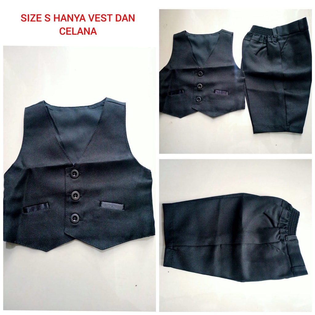 [VEST MURAH] Setelan Vest Tuxedo Anak Usia 3 Bulan - 1 2 4 5 Tahun Setelan Tuxedo Minus Sedikit Dan Tidak Lengkap