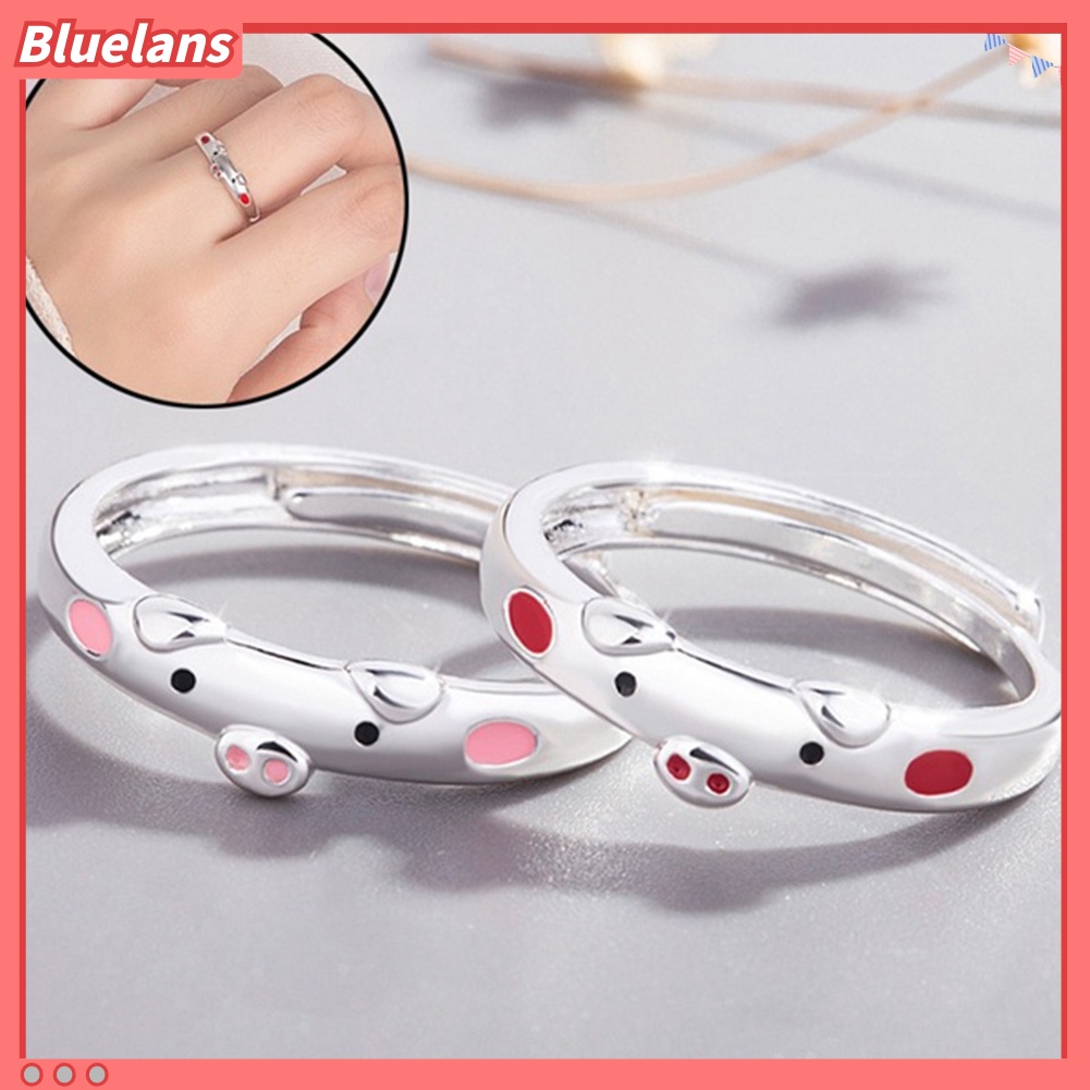 Bluelans Cute Women Cartoon Pig Piggy Opening End Ring Finger Jewelry Birthday Gift