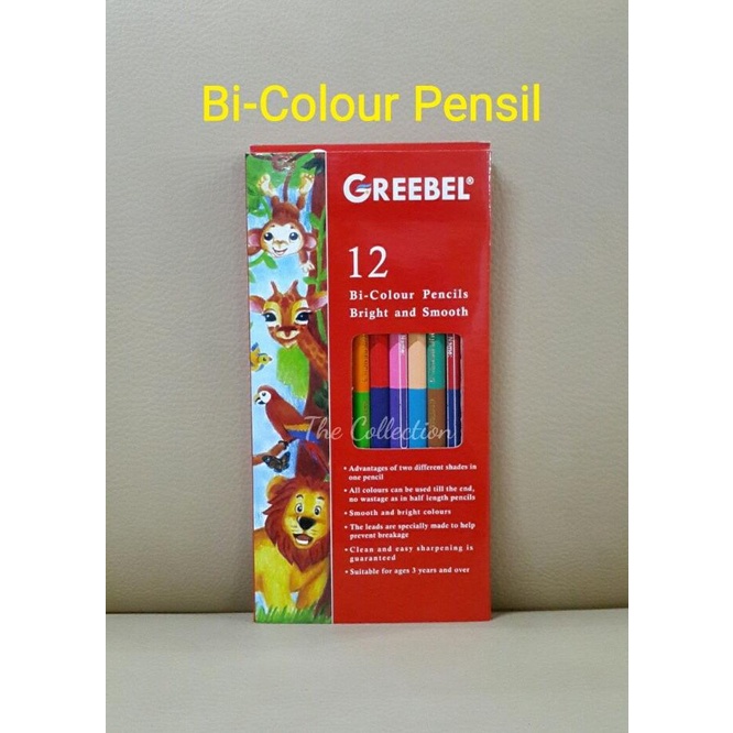 

ATK0232GB 7212 Bi Colour 12 Pensil dapat 24 Warna Greebel Grebel Grib