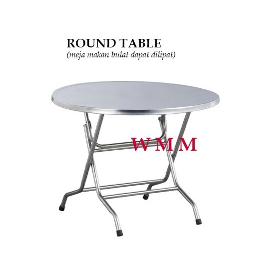 FRT-10 Meja Makan Bulat dapat dilipat Round Table Stainless Steel