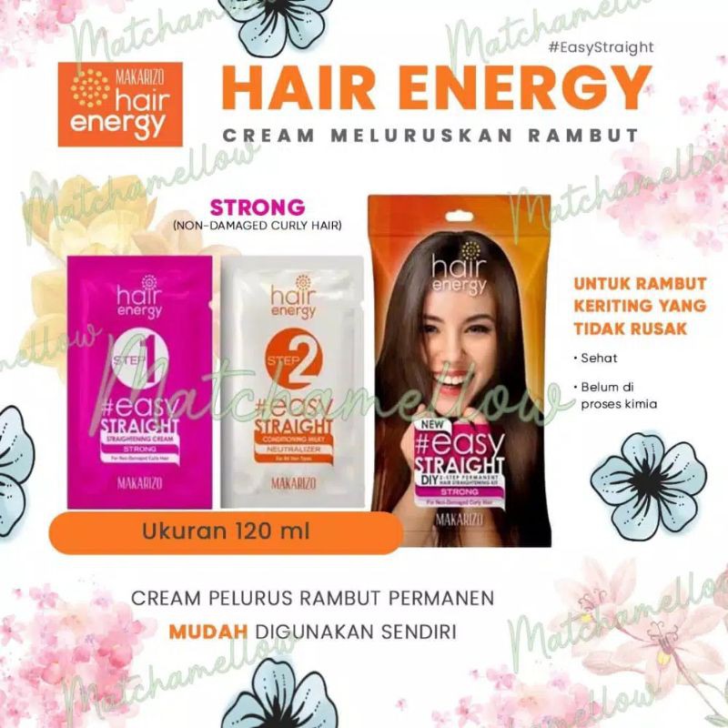 PELURUS RAMBUT PRIA WANITA PERMANEN TANPA CATOK AMAN MAKARIZO MAKARIZO HAIR ENERGY EASY STRAIGHT