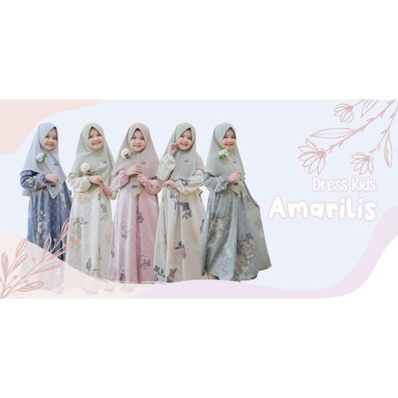 Gamis anak lucu couple AMARILIS DRESS kids (GAMIS SAJA) original JASMINE by Lidia Hadiwinoto