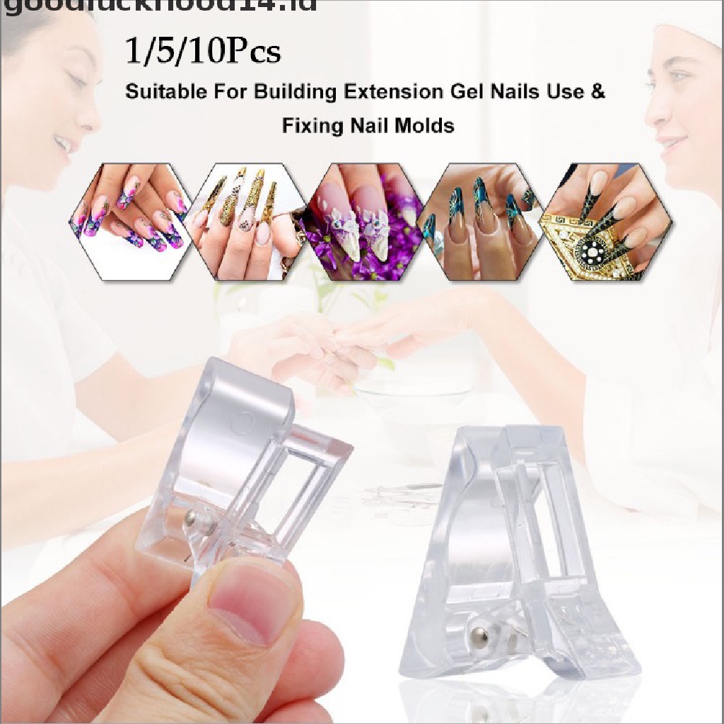 [OOID] Nail Tips Clip Transparent Finger Building Gel Extension Nails Art Manicure Tool ID