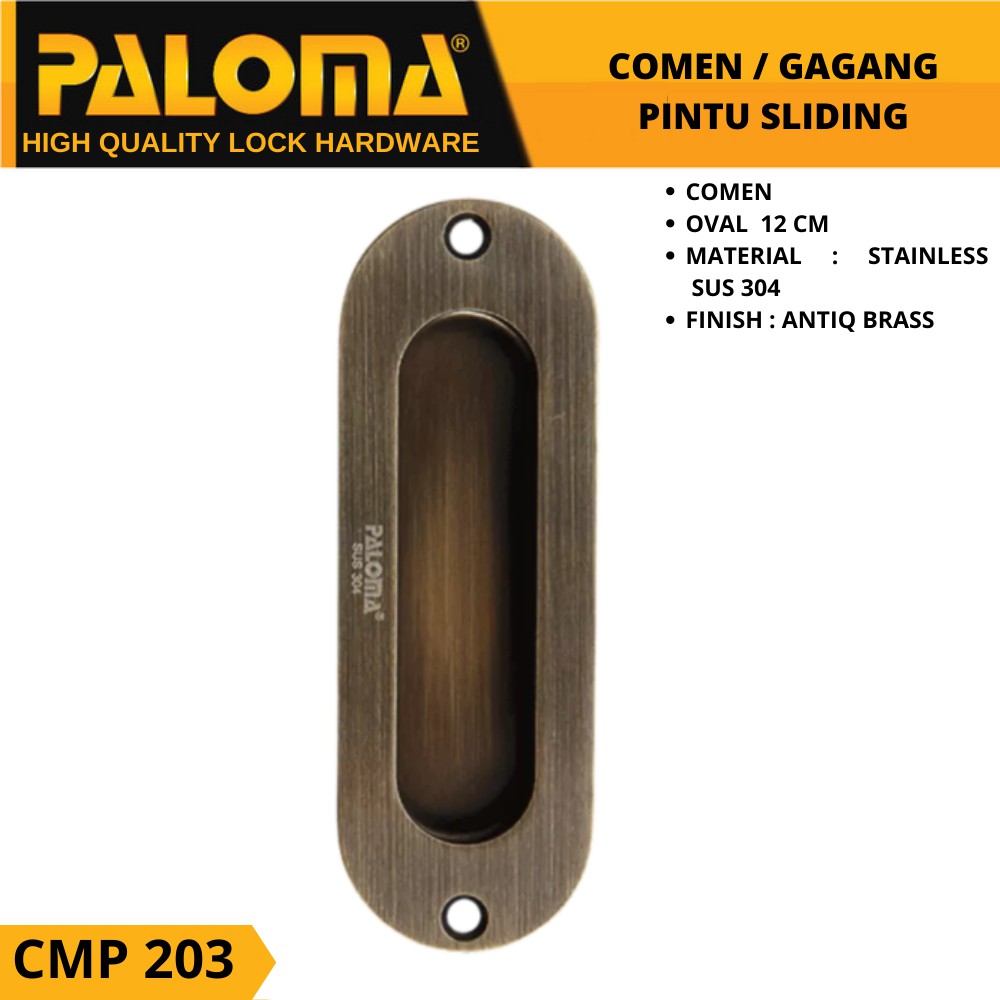 Terlaris Handle Pintu Sliding Paloma Cmp 203 Ov 12cm | Comen Flush Tanam Geser oRbEB7f6ljMV80