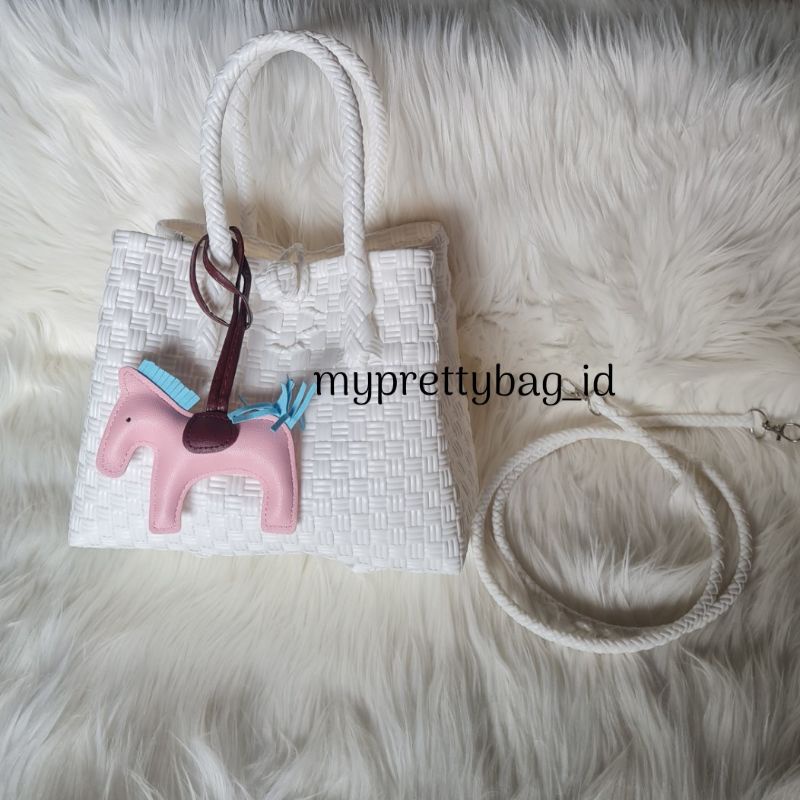 (TANPA ACCESORIES) READY LUNA BAG Mini Patty Plus Strap Tas Jali Tas Jaly Tas Anyaman Plastik Premium