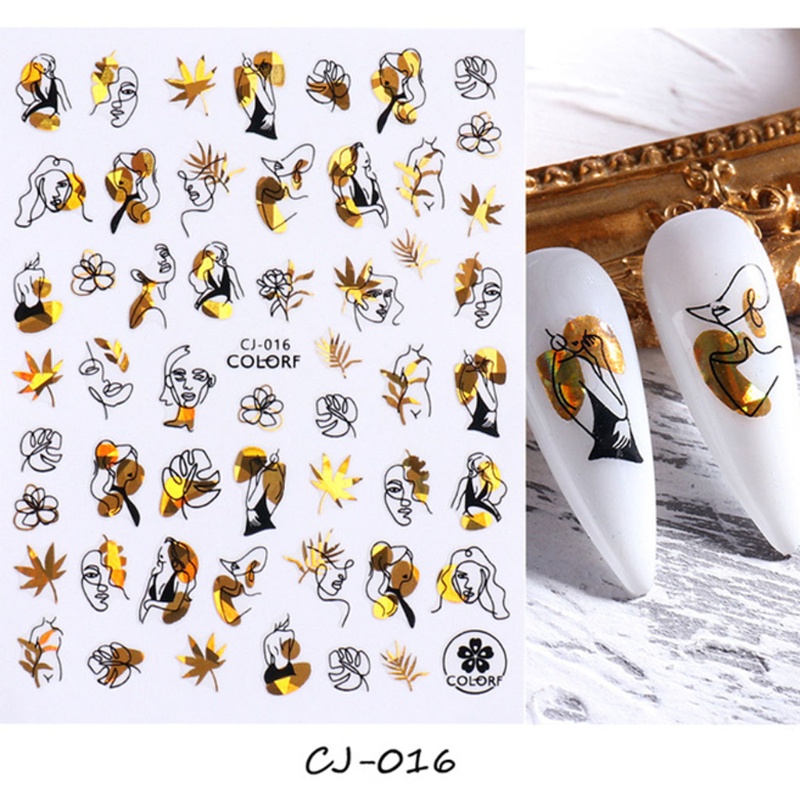 Siy Stiker Kuku Motif Daun Musim Gugur Untuk Dekorasi Nail Art