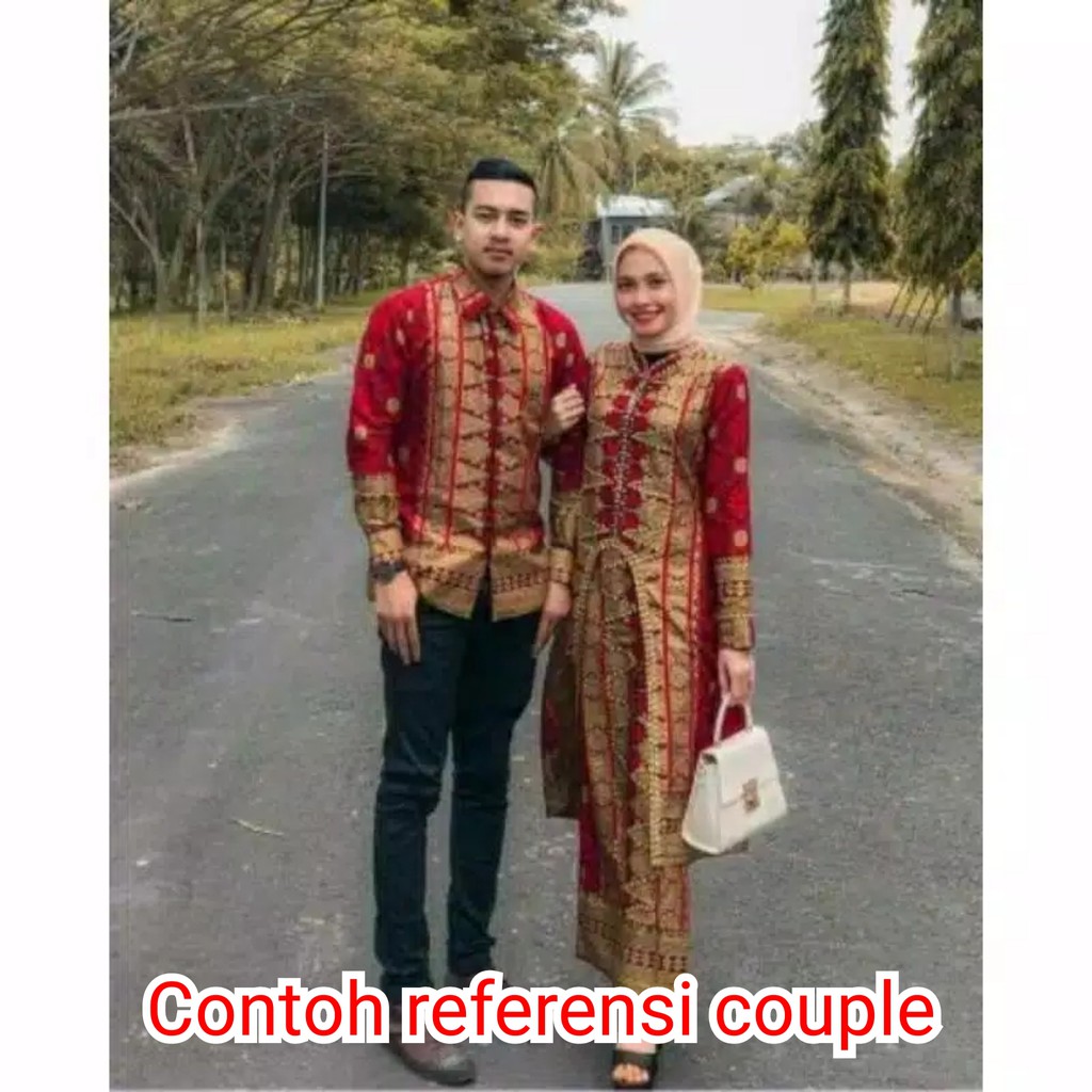 KEMEJA ANISA SONGKET UNTUK COUPLE SETELAN KURUNG ANISA BATIK JUPRI BATIK SONGKET RUMAH KEBAYA BANDUNG RUMAH SONGKET BANDUNG