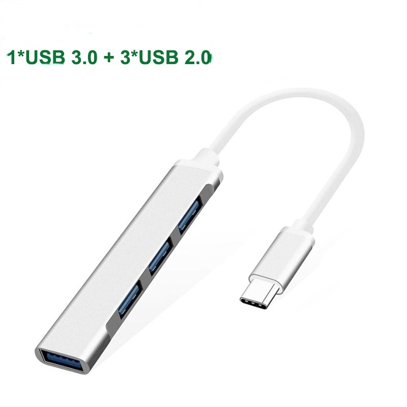 Hub Splitter 4 Port Usb 3.0 Otg Tipe C 3.1 Untuk Laptop / Pc / Komputer Pro Air13.3