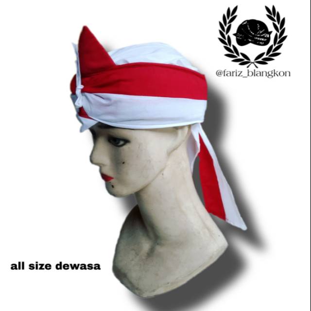 Iket kepala / iket sunda / blangkon / blangkon jawa / iket merah putih