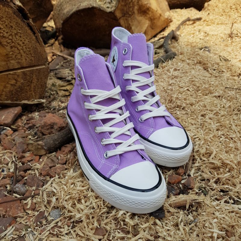 COD SEPATU SNEAKERS  KANVAS KASUAL CONVRSE 70S PURPLE SOFT PREMIUM