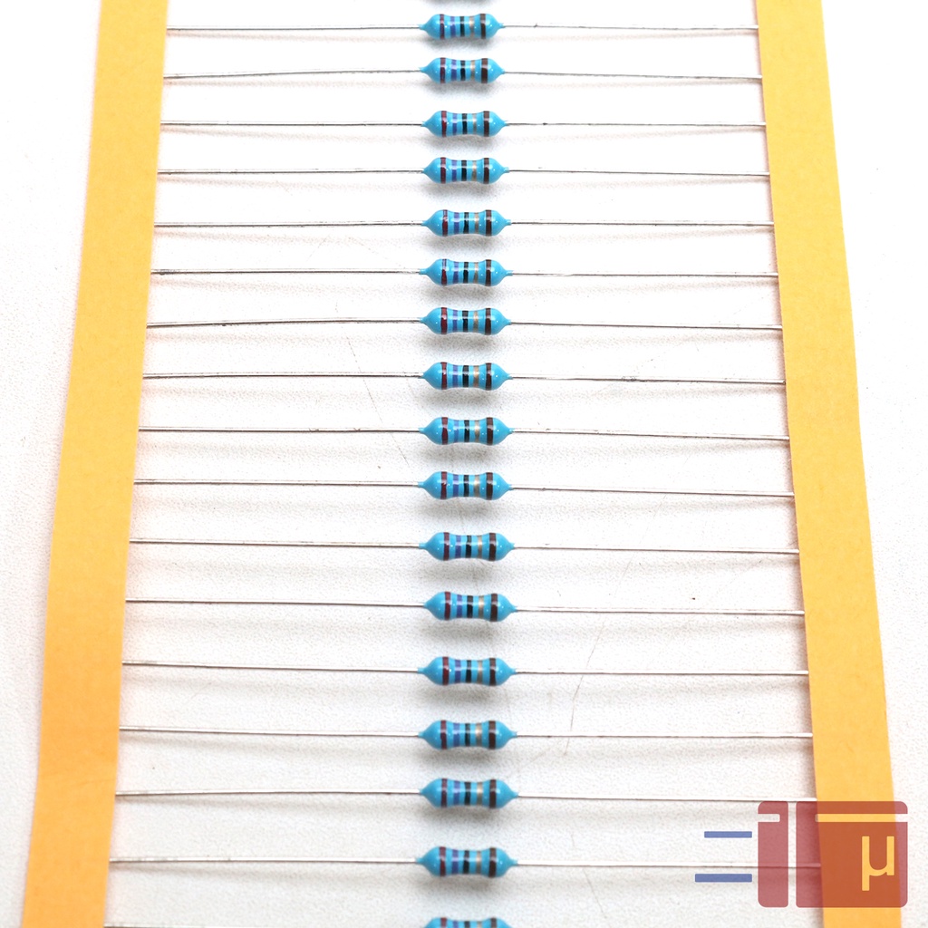 x10 Resistor 27R 27 Ohm 1/4W Metal Film 1% Taiwan Kaki Tembaga