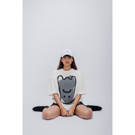 FAITH FADE CHILDHOOD MEMORIES - Saddey Ghostey Big Oversized Tee (Broken White)