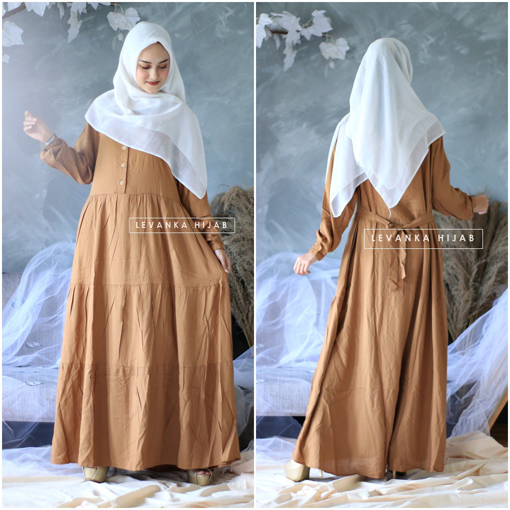 Gamis Katun Rayon Polos atau Homey Dress Polos