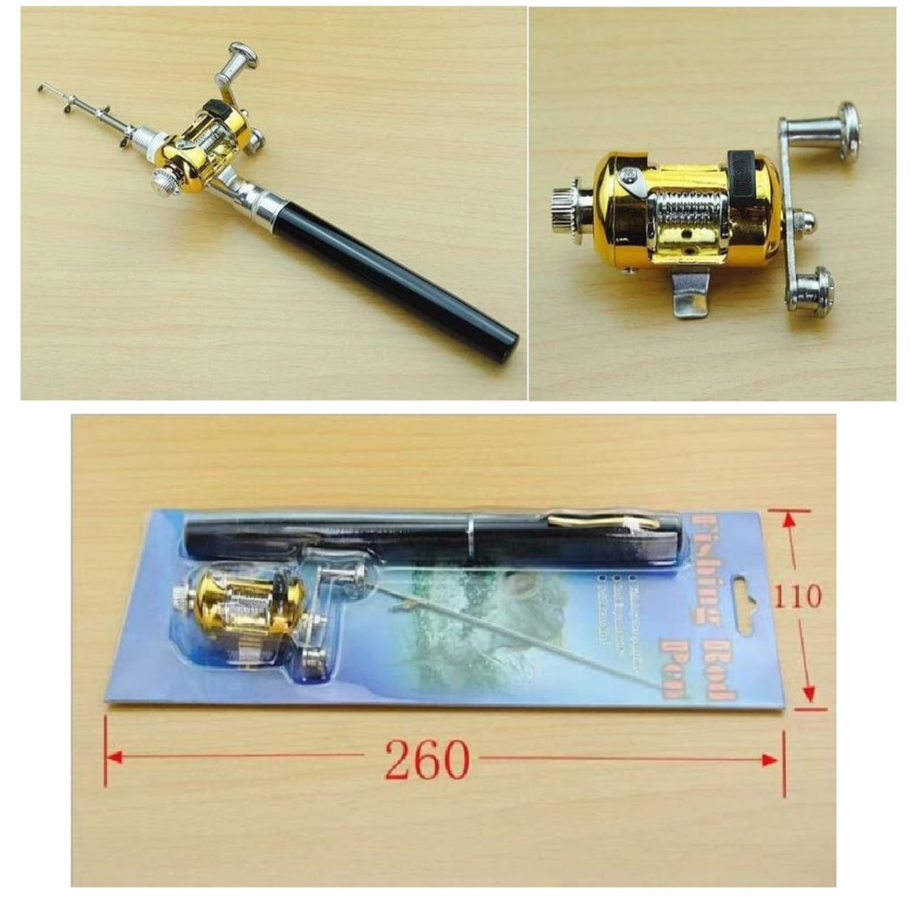 Joran pancing rod Pen Pancing Alat pancing mini pen fishing rod AA