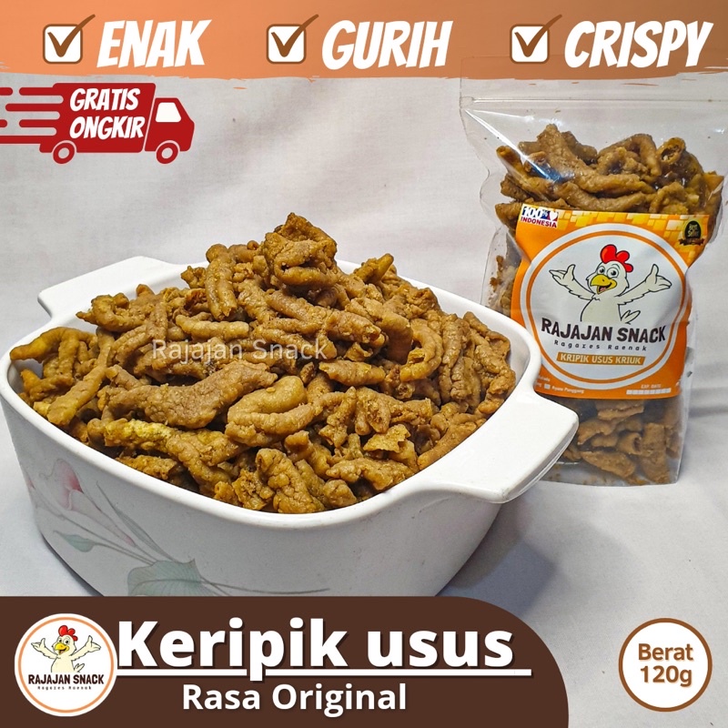 

Keripik Usus Ayam Original 120gram