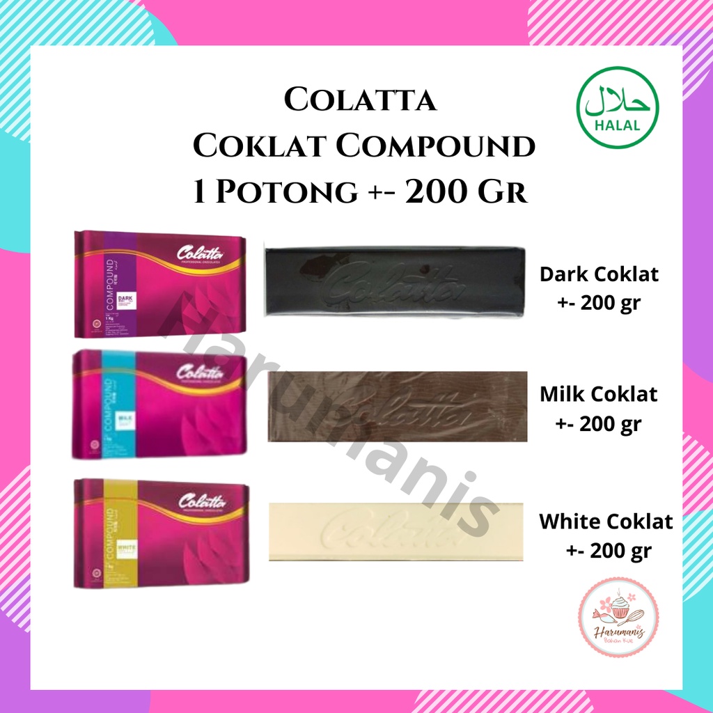 

Colatta Coklat Batang +- 200gr Dark Coklat Milk Coklat White Coklat