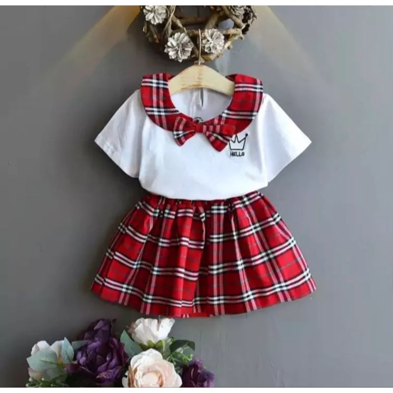 Set Rok| Setelan Anak Perempuan Setelan Baju Anak Perempuan Alea Kids Model Masa Kini Anak 1-5 Tahun