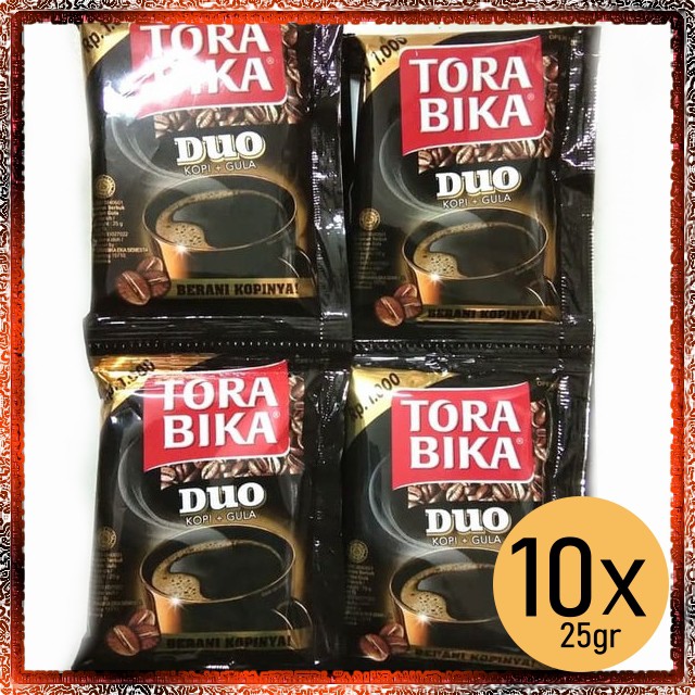 

TORABIKA DUO kopi tora bika 25 g Kopi Gula BERANI KOPINYA 1 renceng isi 10 sachet