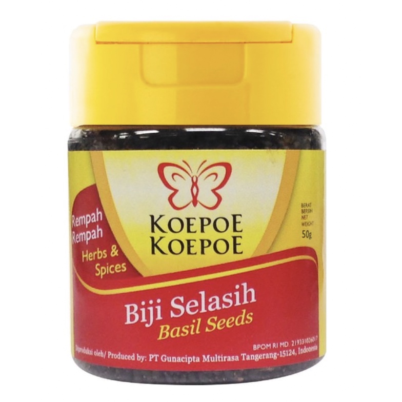 

Koepoe Koepoe Biji Selasih / Basil Seeds 50gr