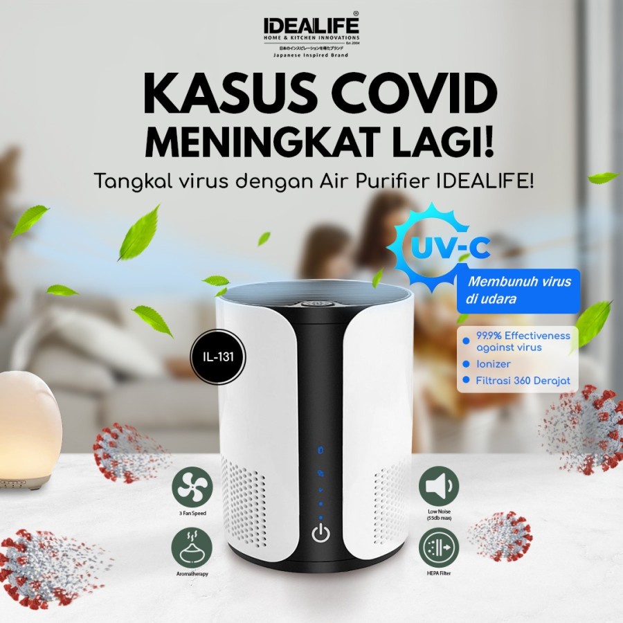 Idealife IL-131 Desktop Air Purifier Mesin Pembersih Udara Virus