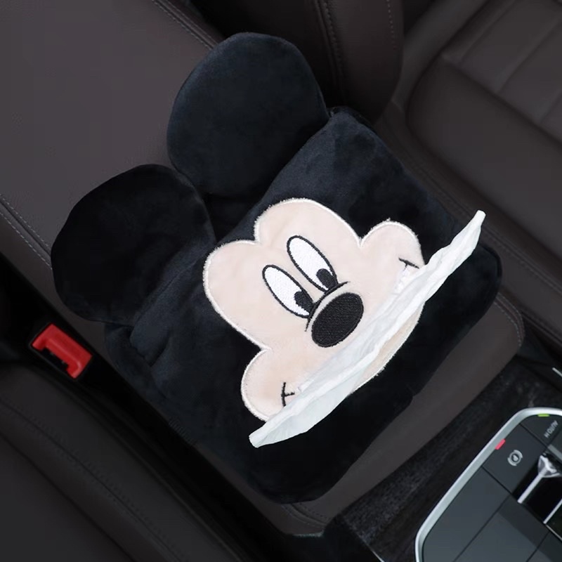 SARUNG Tempat Tisu Tissue Mobil MICKEY MINNIE PIGGY gantung belakang Jok dan Armbox