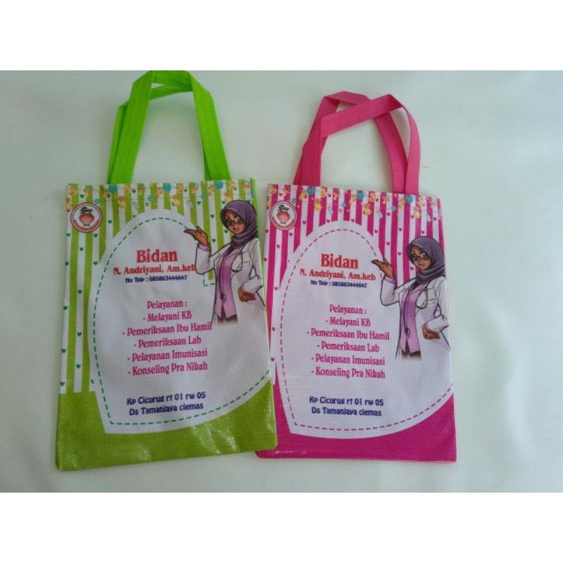 

tas souvenir bidan/tas buku KIA/tas bingkisan bidan custom