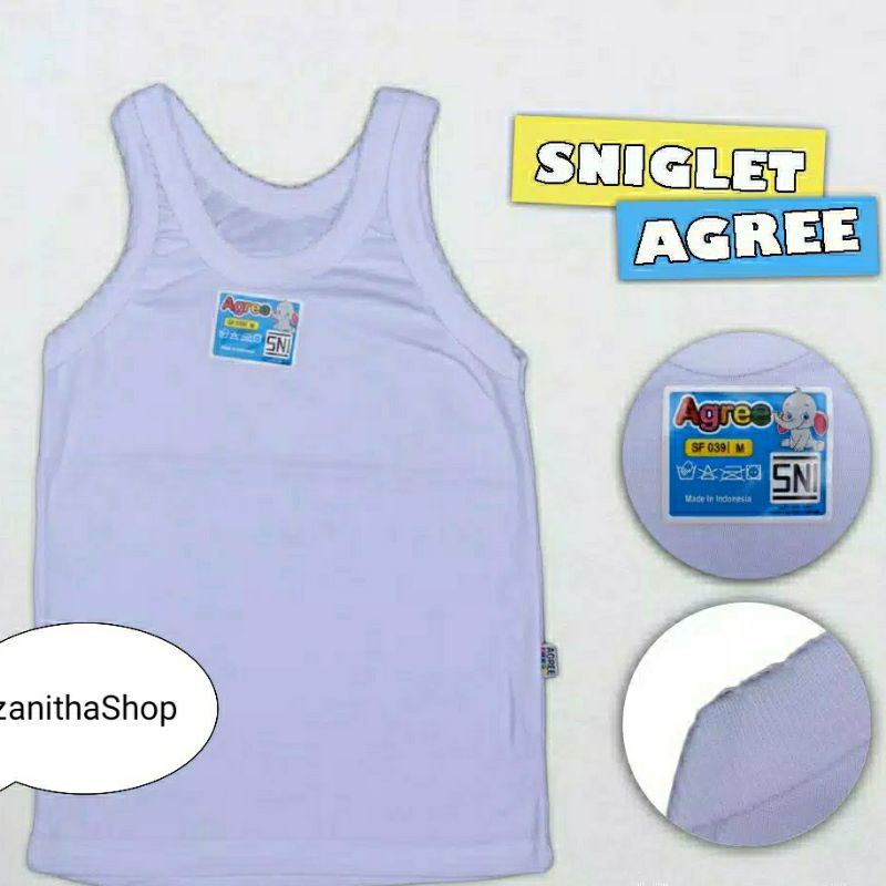 Kaos singlet agree kids SF039/kaos kutang anak perempuan agree kids