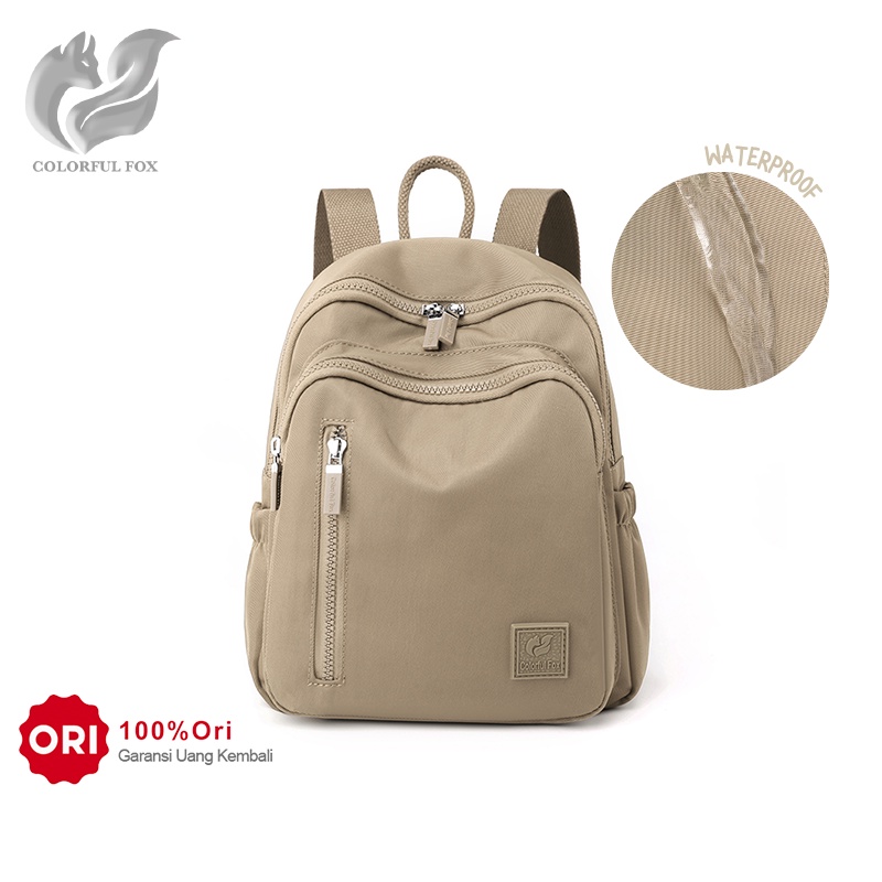 Tas Ransel Wanita COLORFUL FOX 0482 Backpack Wanita Remaja Tas Anti Air WATCHKITE WKOS