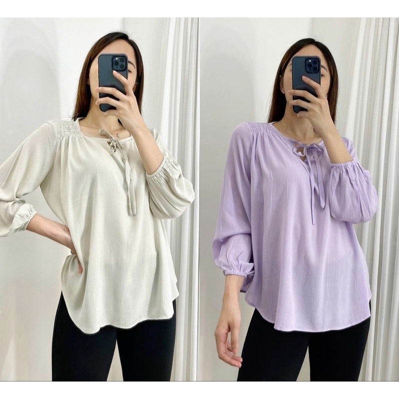 A-A AGRA BLOUSE RAYON CRINKLE WANITA