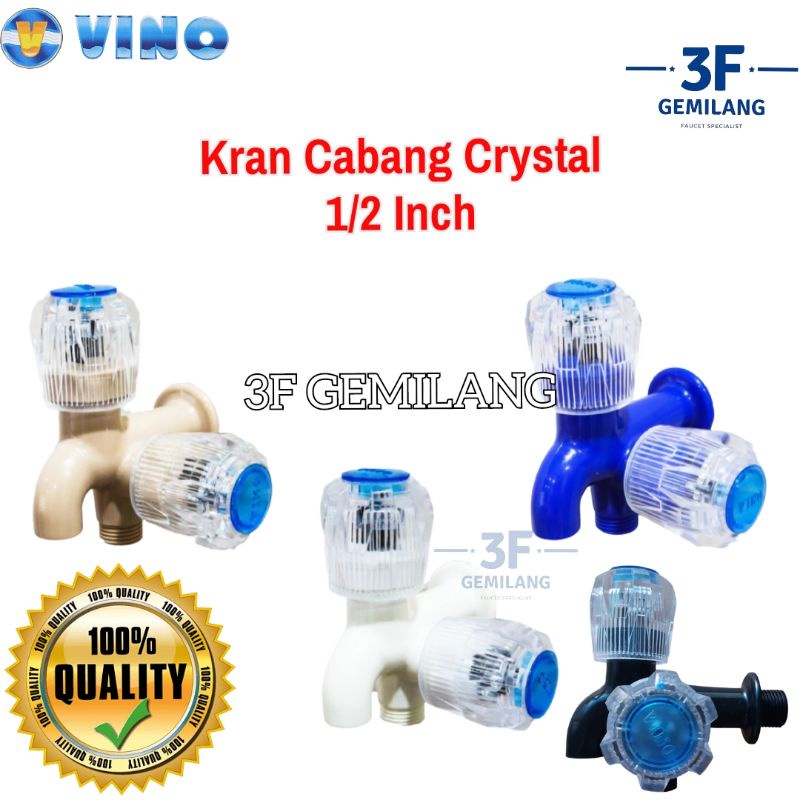 Keran Kran Cabang Crystal 1/2 / Kran Shower ABS VINO THE BEST QUALITY