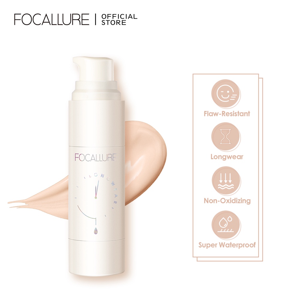 Focallure Flaw Resistant Longwear Foundation Full Coverage Foundation Focallure Alas Bedak Focallure Foundation Waterproof Focallure Focallur Focalure Fucallure Foccalure