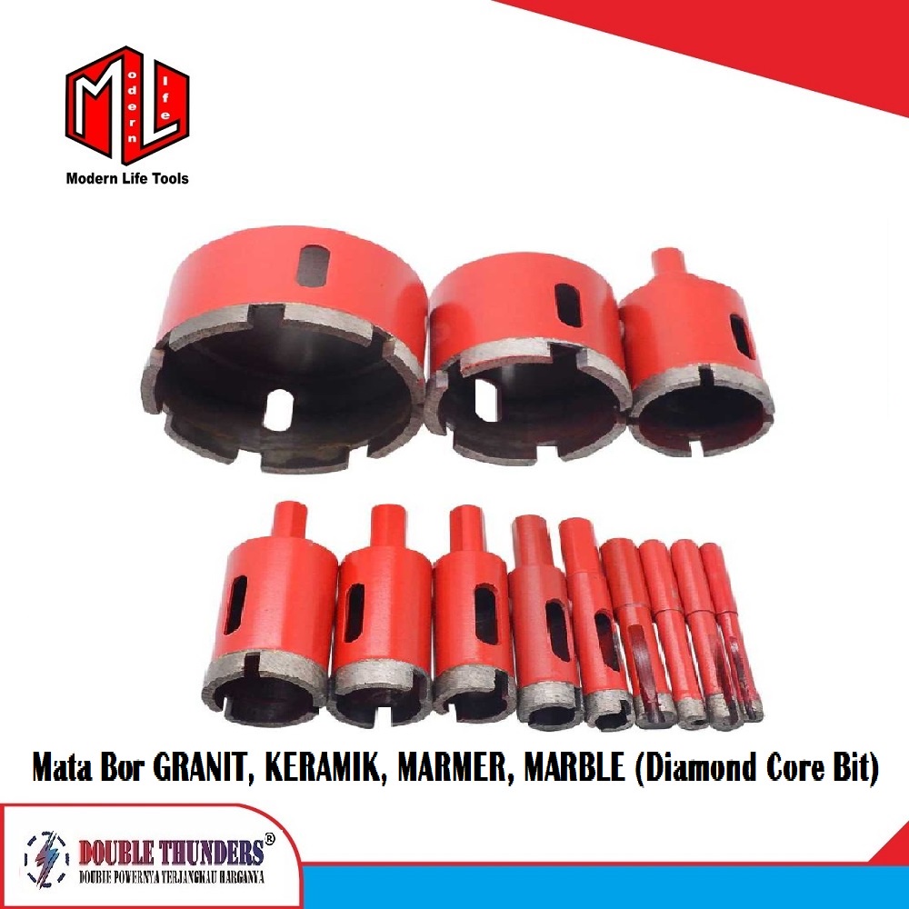 MATA BOR GRANIT, KERAMIK, MARMER, MARBLE (DIAMOND CORE BIT) 6mm Sampai 50mm