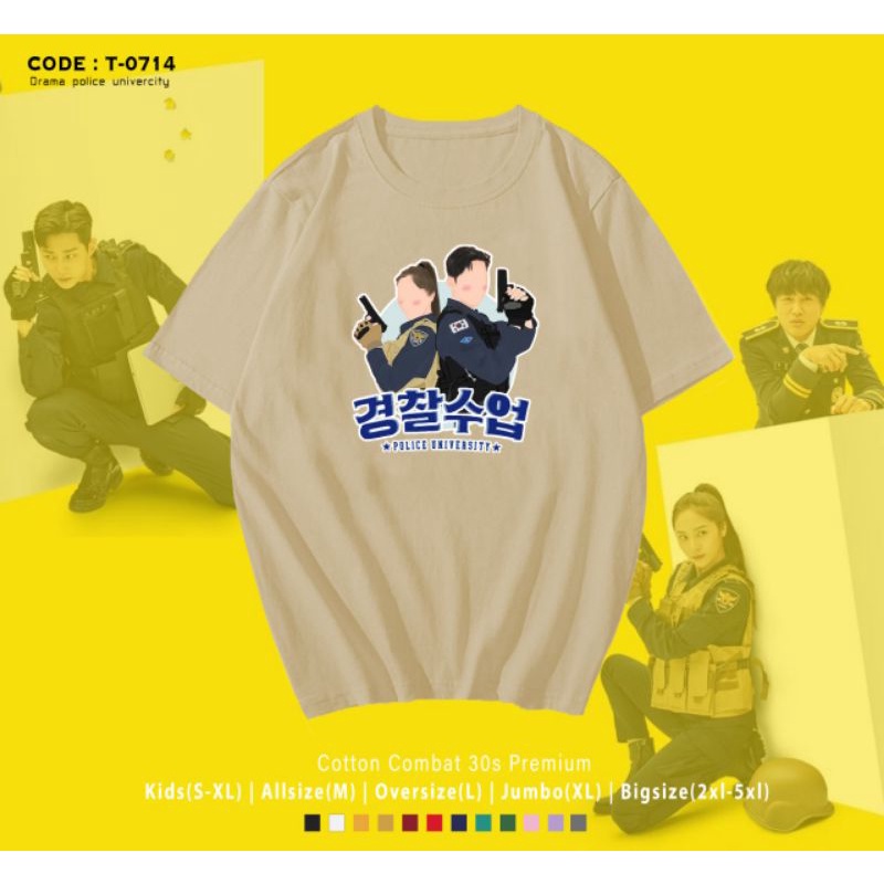 KAOS K-DRAMA POLICE UNIVERSITY UNISEX OVERSIZE/T-SHIRT KOREA DRAMA