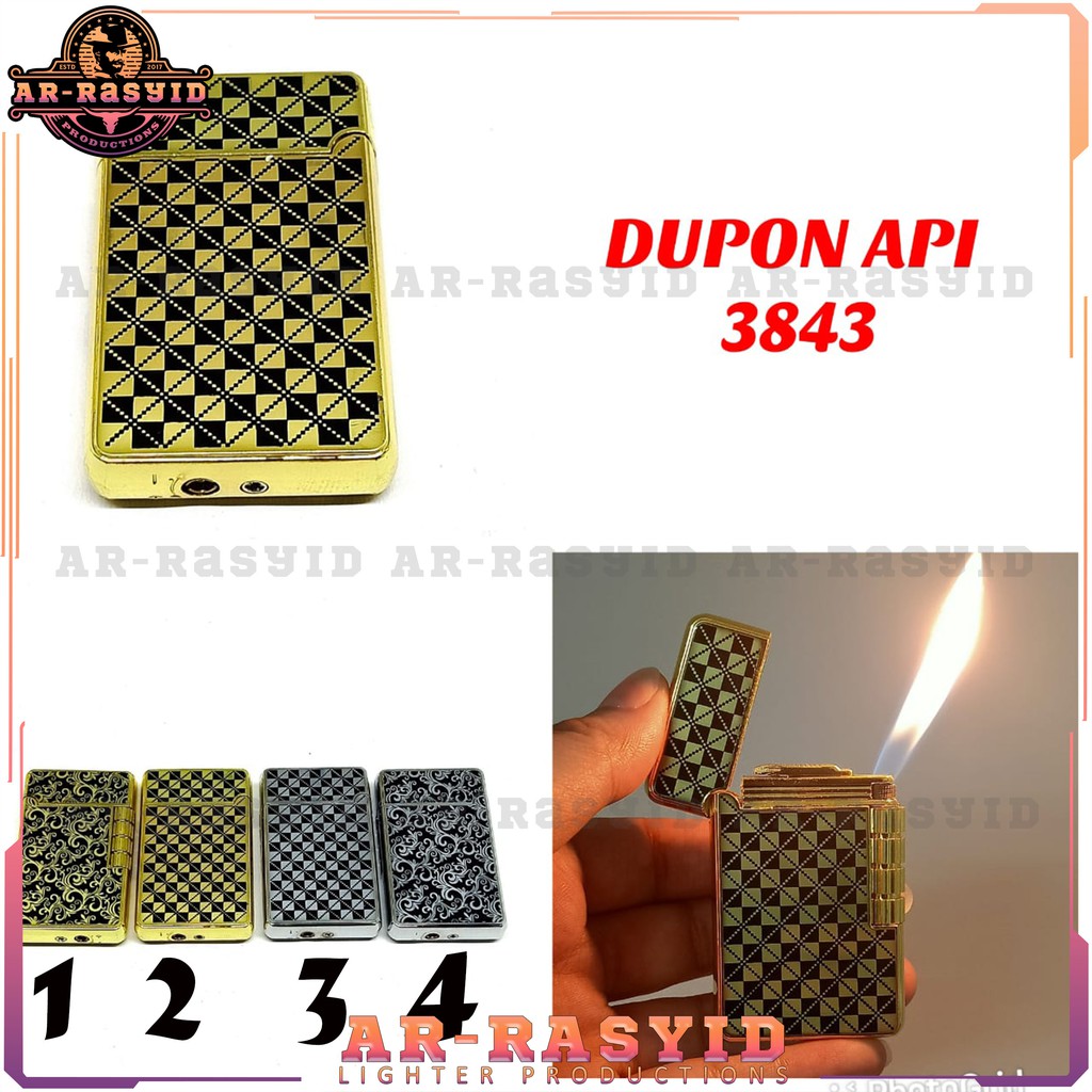 Korek Api Dupont Api Gas Motif Batik Ornamen BISA COD