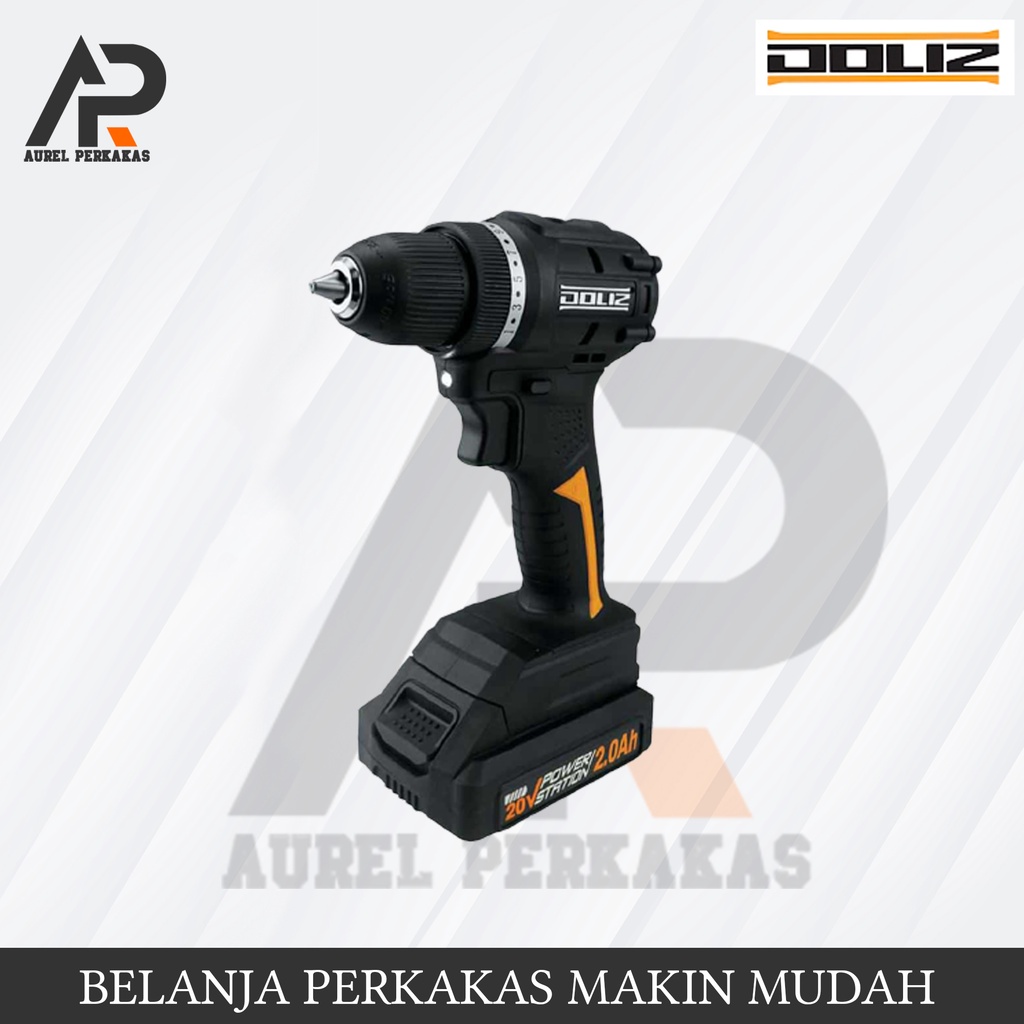 Mesin Bor Baterai Doliz BD 637 - Cordless Drill Brushless 20V