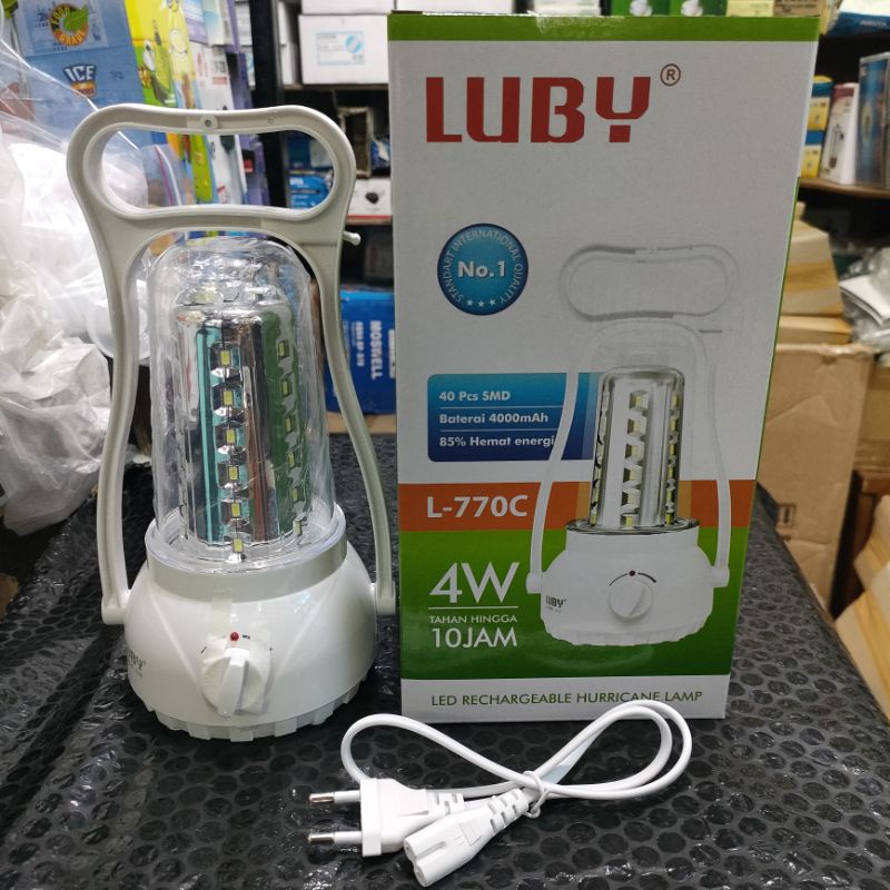 Lampu Led Emergency Luby L-770C / Lampu Darurat Luby 4 watt 770C Tahan 10 jam