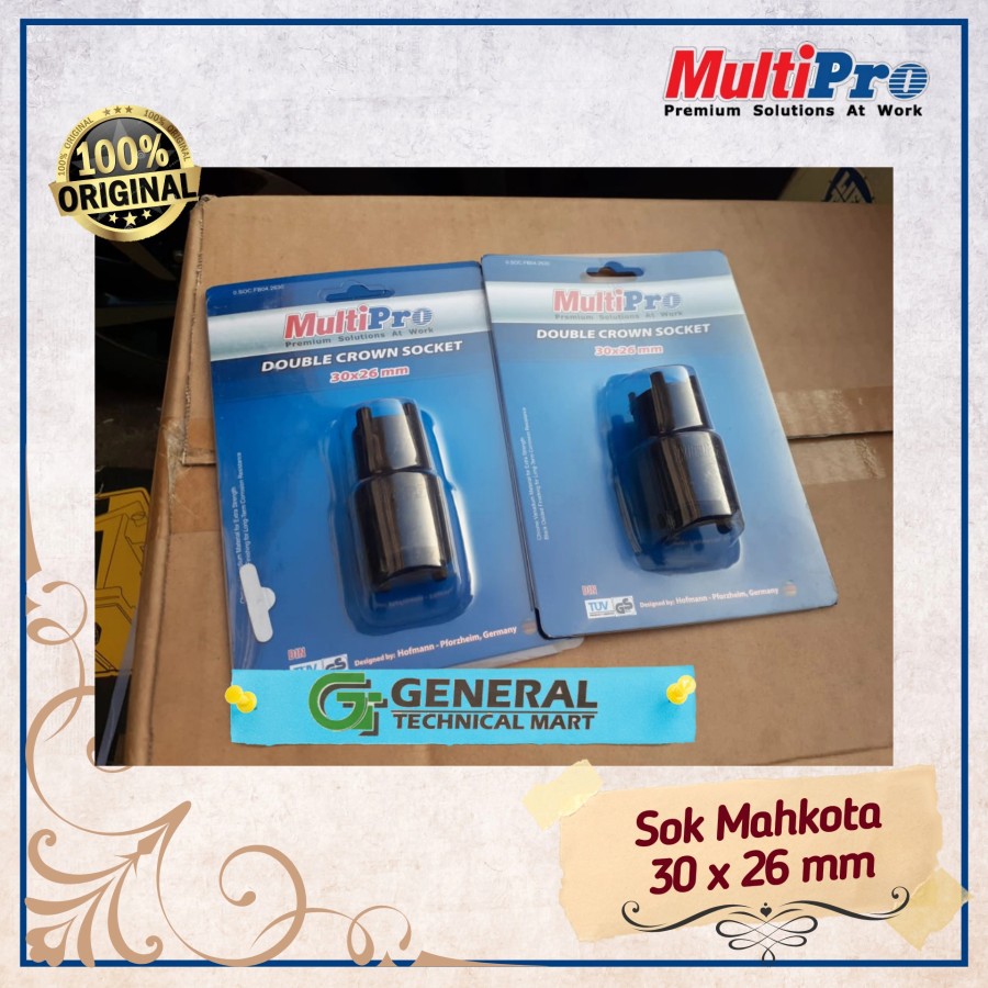 Mata Kunci Sok Mahkota 30 x 26 mm Double Crown Socket MULTIPRO