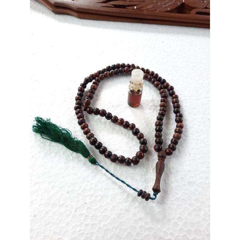 tasbih gaharu wangi uk6mm set bibit parfum gaharu wangi kayu gaharu asli kalimantan